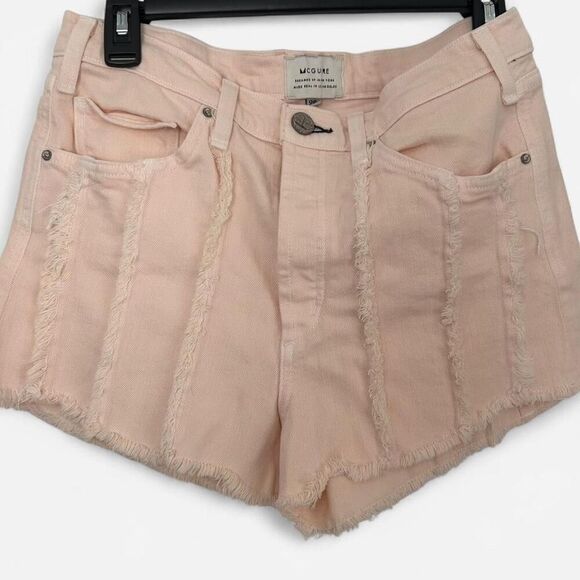 McGuire Denim Georgia May High-Waisted Fringe Shorts – Peach 70s Boho (Size 28) - Picture 6 of 6